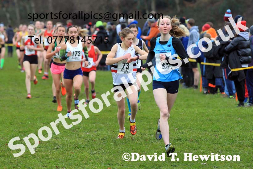 Girls Under-15s 2023 Northern Cross Country Champs., Witton Park, Blackburn. Photo: David T. Hewitson/Sports for All Pics